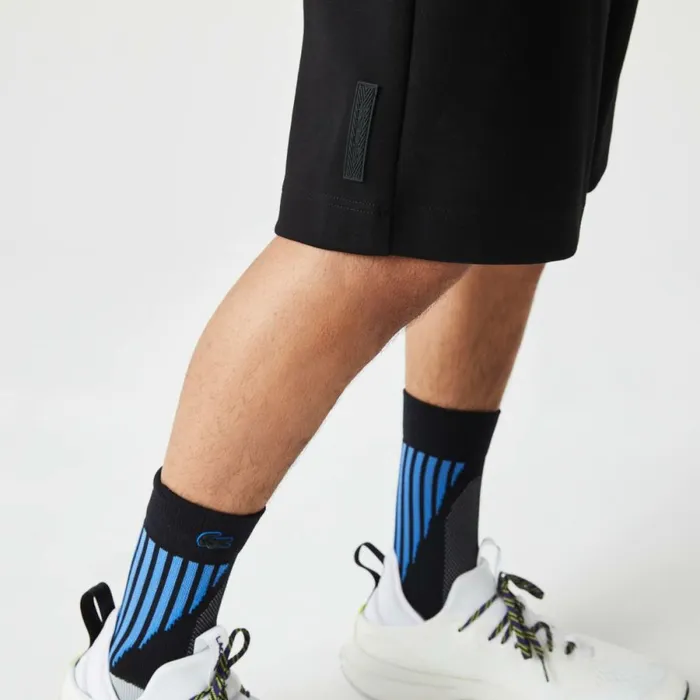 Shorts and Swim Men Lacoste Men039s Reflective Print Shorts Black 031