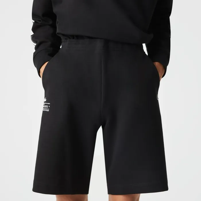 Shorts and Swim Men Lacoste Men039s Reflective Print Shorts Black 031