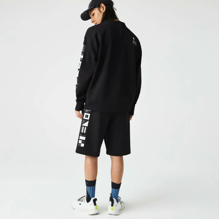 Shorts and Swim Men Lacoste Men039s Reflective Print Shorts Black 031