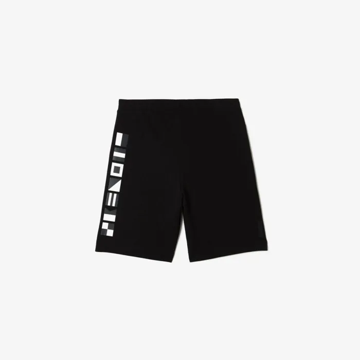 Shorts and Swim Men Lacoste Men039s Reflective Print Shorts Black 031