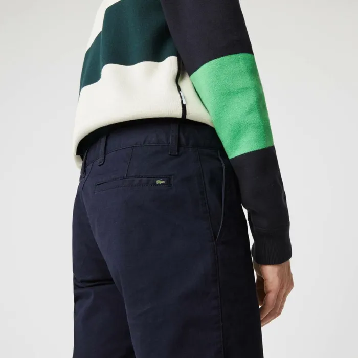 Shorts and Swim Men Lacoste Men039s Slim Fit Stretch Gabardine Shorts Navy Blue 166