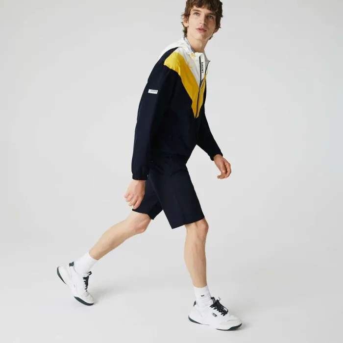 Shorts and Swim Men Lacoste Men039s Slim Fit Stretch Gabardine Shorts Navy Blue 166