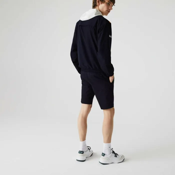 Shorts and Swim Men Lacoste Men039s Slim Fit Stretch Gabardine Shorts Navy Blue 166