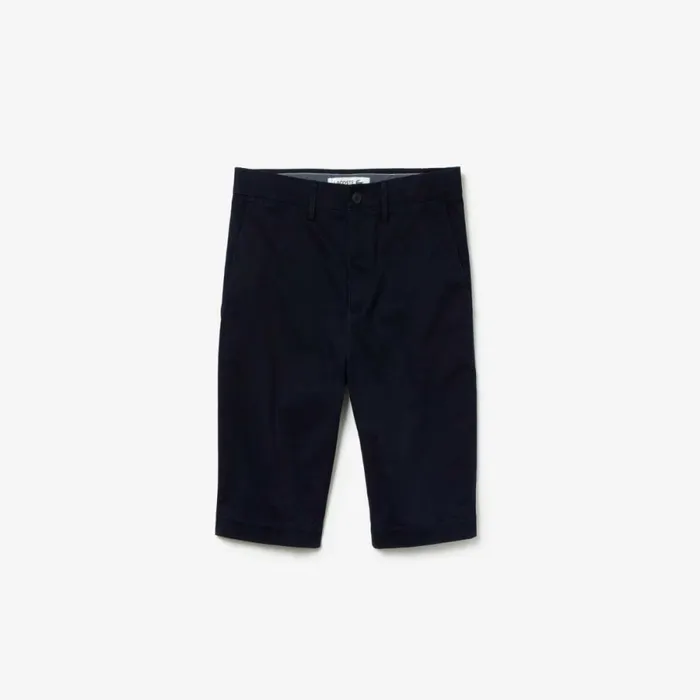 Shorts and Swim Men Lacoste Men039s Slim Fit Stretch Gabardine Shorts Navy Blue 166