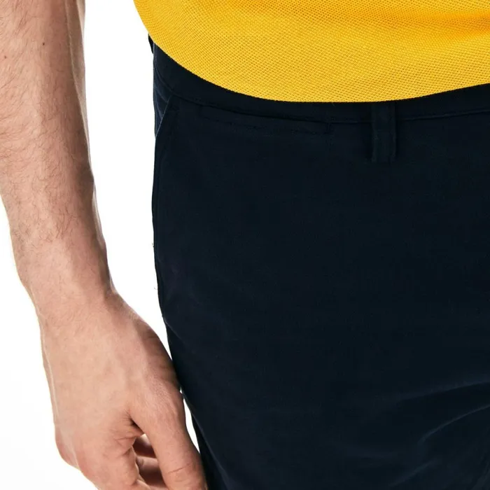 Shorts and Swim Men Lacoste Men039s Slim Fit Stretch Gabardine Shorts Navy Blue 166