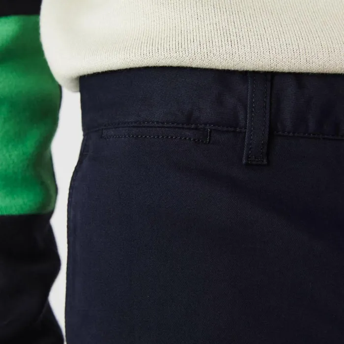 Shorts and Swim Men Lacoste Men039s Slim Fit Stretch Gabardine Shorts Navy Blue 166