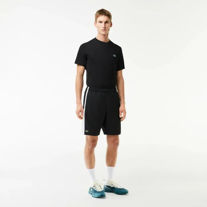 Shorts and Swim Men Lacoste Men039s Sport Colorblock Panels Lightweight Shorts Black White Hjs Shorts and Swim Men Lacoste Men039s Sport Colorblock Panels Lightweight Shorts Black White Hjs