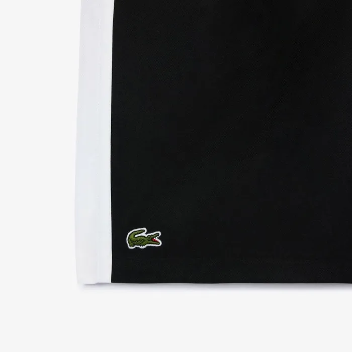 Shorts and Swim Men Lacoste Men039s Sport Colorblock Panels Lightweight Shorts Black White Hjs