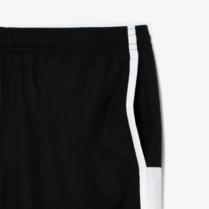 Shorts and Swim Men Lacoste Men039s Sport Colorblock Panels Lightweight Shorts Black White Hjs