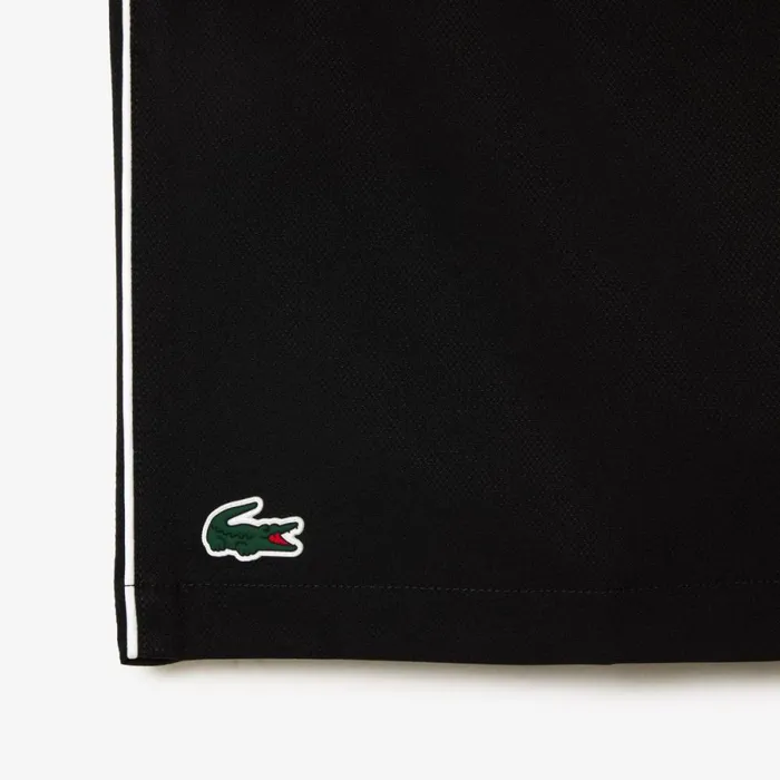 Shorts and Swim Men Lacoste Men039s Stretch Tennis Shorts Black Orange Qxi