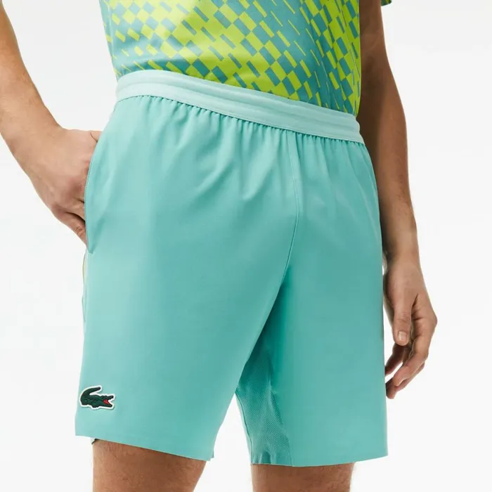 Shorts and Swim Men Lacoste Mens Lacoste Tennis X Novak Djokovic Shorts Green 3a4