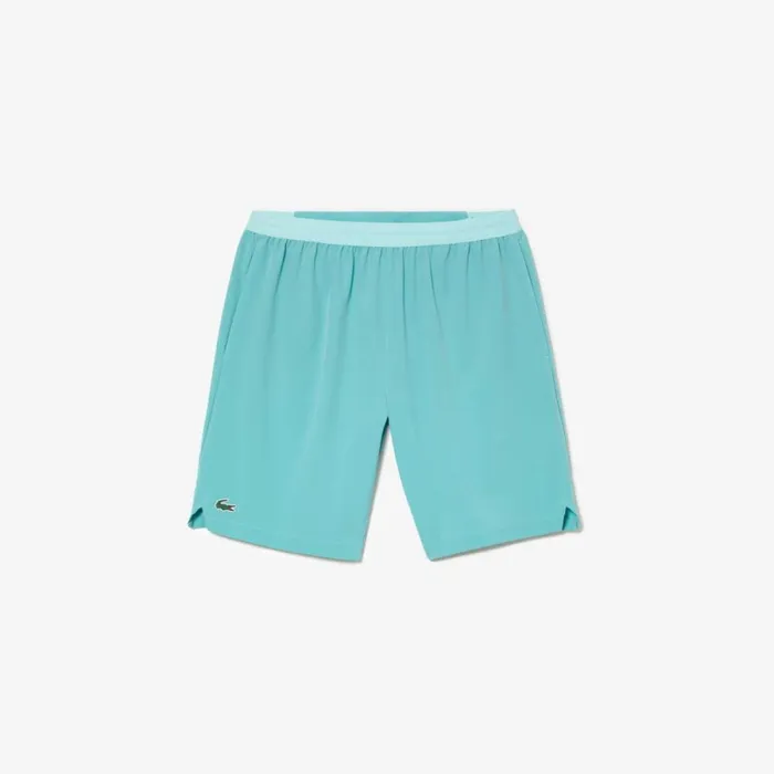 Shorts and Swim Men Lacoste Mens Lacoste Tennis X Novak Djokovic Shorts Green 3a4