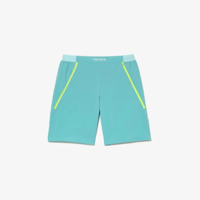 Shorts and Swim Men Lacoste Mens Lacoste Tennis X Novak Djokovic Shorts Green 3a4