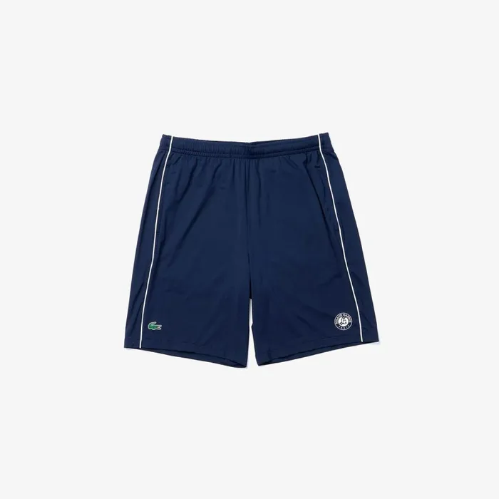 Shorts and Swim Men Lacoste Mens SPORT French Open Edition Lightweight Stretch Shorts Navy Blue White Navy Blue R20