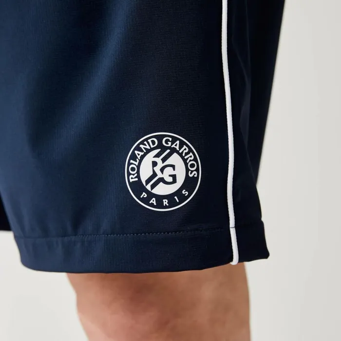 Shorts and Swim Men Lacoste Mens SPORT French Open Edition Lightweight Stretch Shorts Navy Blue White Navy Blue R20