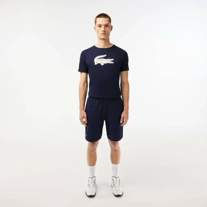 Shorts and Swim Men Lacoste Mens SPORT UltraLight Shorts Navy Blue White 525