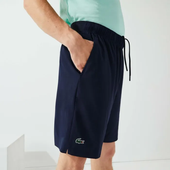 Shorts and Swim Men Lacoste Mens SPORT UltraLight Shorts Navy Blue White 525