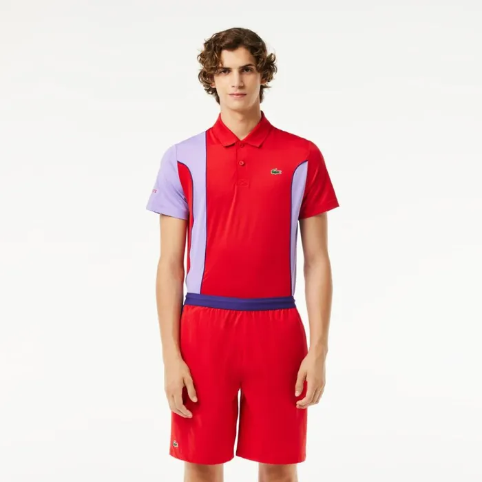 Shorts and Swim Men Lacoste Mens SPORT X Novak Djokovic Colorblock Shorts Red Purple Xsj Shorts and Swim Men Lacoste Mens SPORT X Novak Djokovic Colorblock Shorts Red Purple Xsj