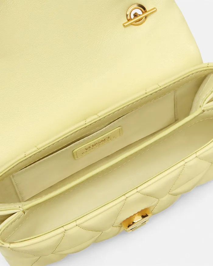 Shoulder and Crossbody Women Versace Kleio Quilted Mini Bag Yellow