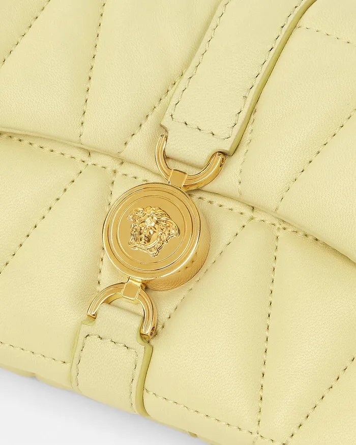 Shoulder and Crossbody Women Versace Kleio Quilted Mini Bag Yellow
