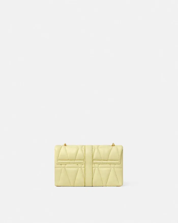 Shoulder and Crossbody Women Versace Kleio Quilted Mini Bag Yellow