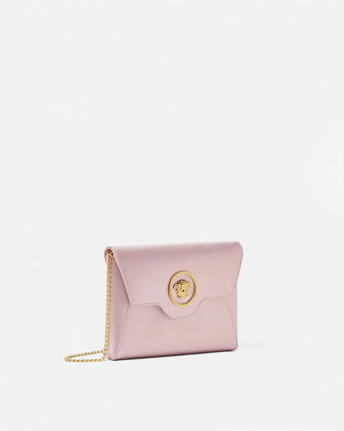 Shoulder and Crossbody Women Versace La Medusa Envelope Clutch Light Pink