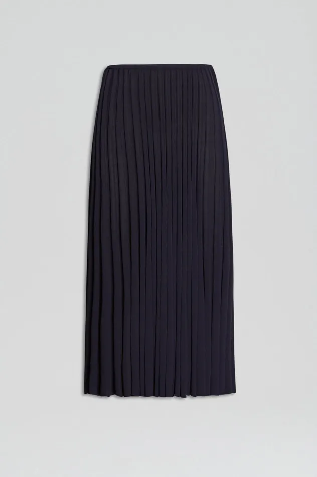Skirts Scanlan Theodore Women PLEATED RIB SKIRT 16 NAVY Skirts Scanlan Theodore Women PLEATED RIB SKIRT 16 NAVY
