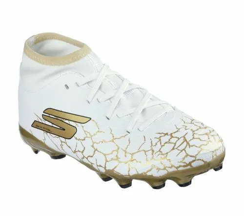 SKX15 High Jr Td FG White Black Gold Kids SKECHERS Kids UK Sizes 9525