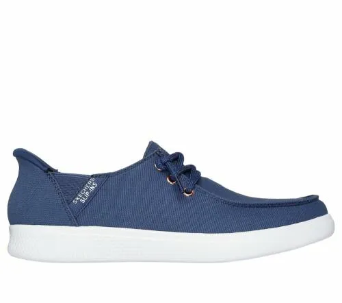 Slipins BOBS Skip Cute 8211 Spot Twist Navy Women SKECHERS SlipOn