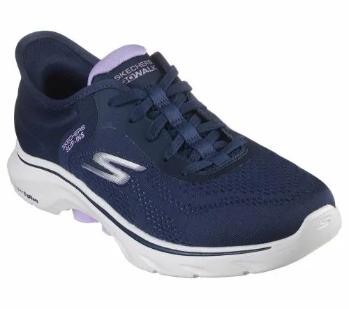 Slipins GO WALK 7 8211 Valin Navy Lavender Women SKECHERS SlipOn