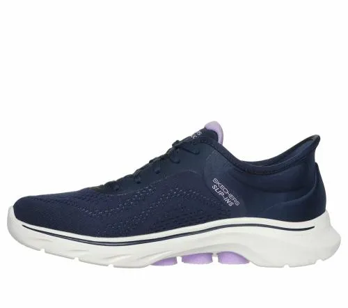 Slipins GO WALK 7 8211 Valin Navy Lavender Women SKECHERS SlipOn