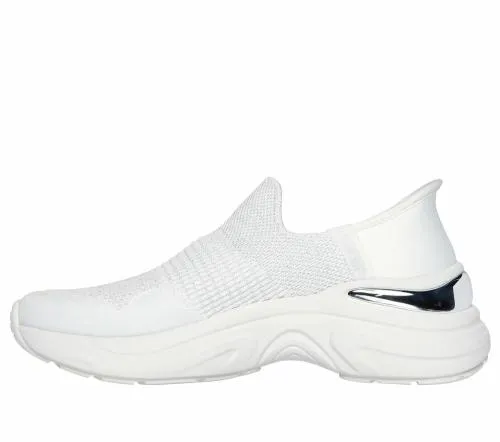 Slipins Hazel 8211 Priya White Silver Women SKECHERS SlipOn