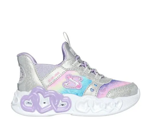 Slipins Infinite Heart Lights Silver Multi Kids SKECHERS Toddlers UK Sizes 49 Slipins Infinite Heart Lights Silver Multi Kids SKECHERS Toddlers UK Sizes 49