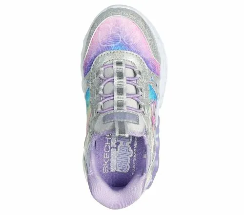 Slipins Infinite Heart Lights Silver Multi Kids SKECHERS Toddlers UK Sizes 49