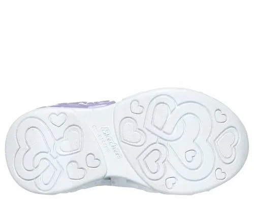 Slipins Infinite Heart Lights Silver Multi Kids SKECHERS Toddlers UK Sizes 49