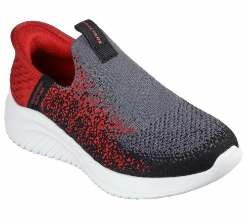 Slipins Ultra Flex 30 8211 BriskSpec Charcoal Red Kids SKECHERS Big Kids UK Sizes 36