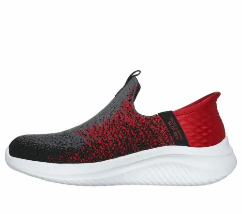 Slipins Ultra Flex 30 8211 BriskSpec Charcoal Red Kids SKECHERS Big Kids UK Sizes 36
