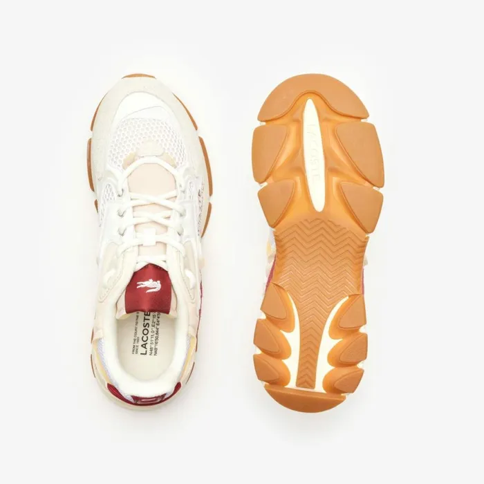 Sneakers Men Lacoste Men039s L003 Neo Contrasted Accent Sneakers White Red 286