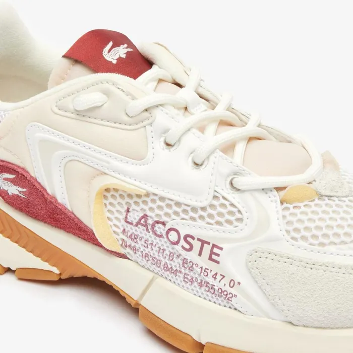 Sneakers Men Lacoste Men039s L003 Neo Contrasted Accent Sneakers White Red 286