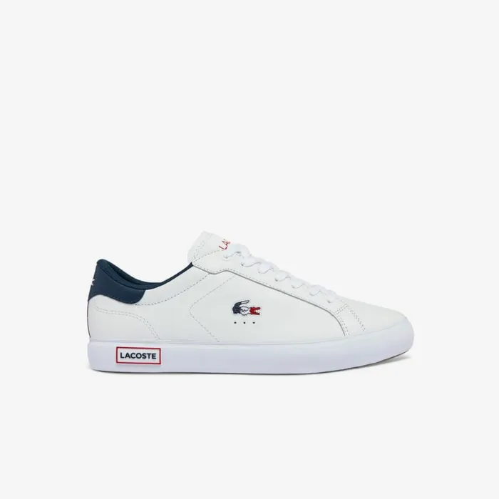 Sneakers Men Lacoste Men039s Powercourt Leather Multicolor Sneakers Whtnvyred 407
