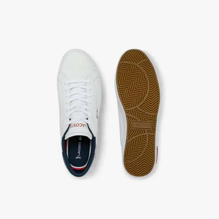 Sneakers Men Lacoste Men039s Powercourt Leather Multicolor Sneakers Whtnvyred 407