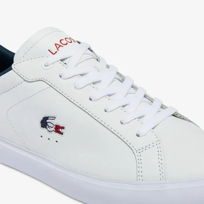 Sneakers Men Lacoste Men039s Powercourt Leather Multicolor Sneakers Whtnvyred 407
