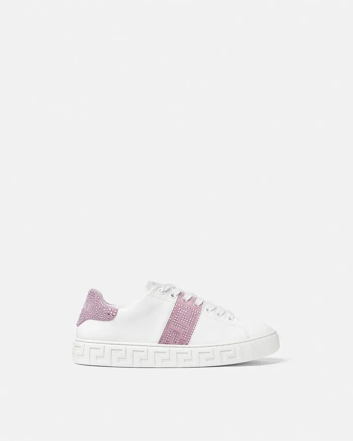 Sneakers Women Versace Crystal Greca Sneakers Pinkprint