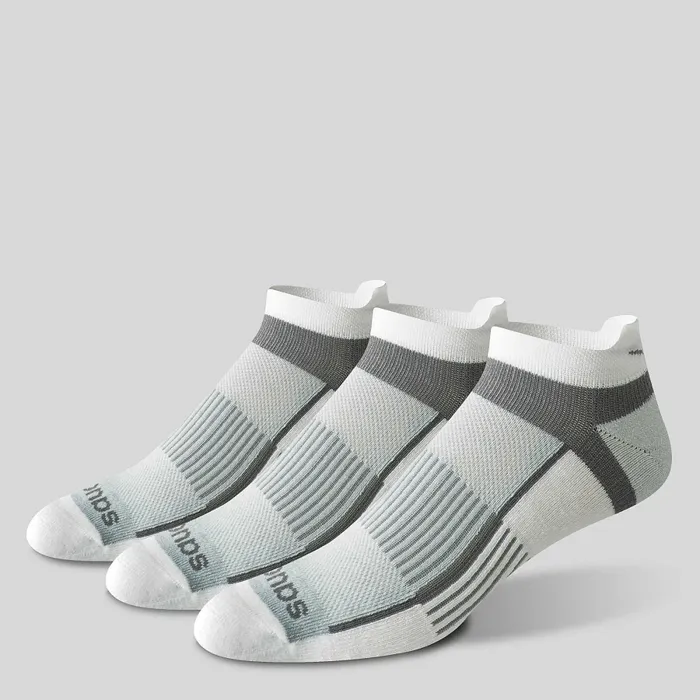 Socks Inferno Cushioned No Show Tab 3Pack Socks White 8211 Saucony Men