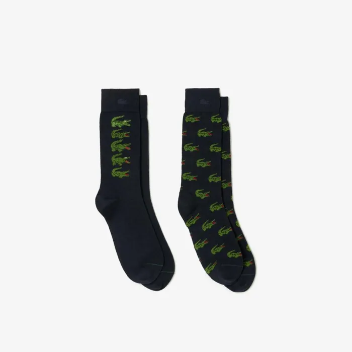 Socks MenWomen Lacoste Unisex 2Pack Cotton Socks Abysm Blue Hde