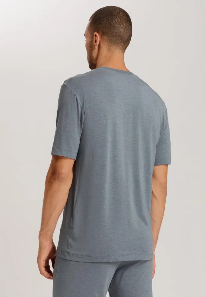 Soft VNeck TShirt Ocean Melange Men HANRO Tops and Tees