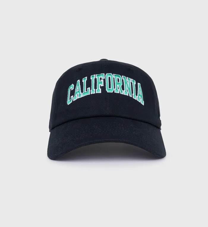 Sporty and Rich Hats Women California Hat 8211 Faded BlackSpring Green