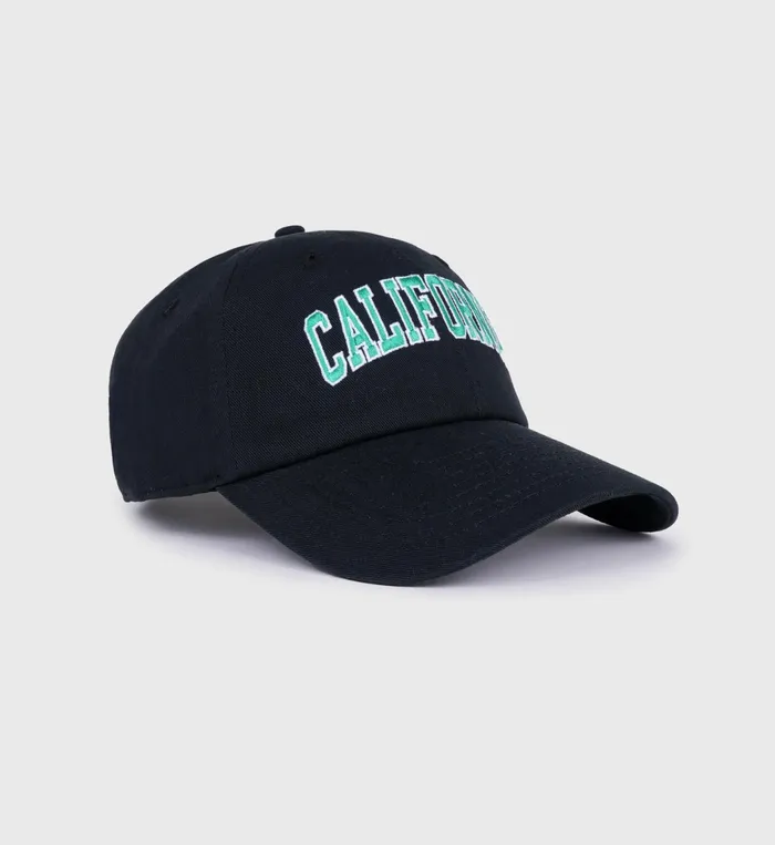 Sporty and Rich Hats Women California Hat 8211 Faded BlackSpring Green