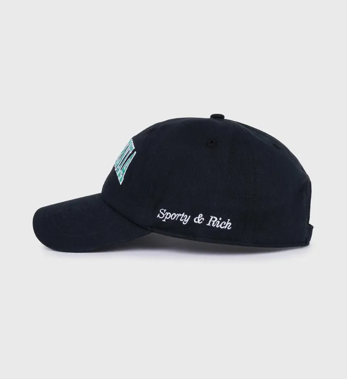 Sporty and Rich Hats Women California Hat 8211 Faded BlackSpring Green