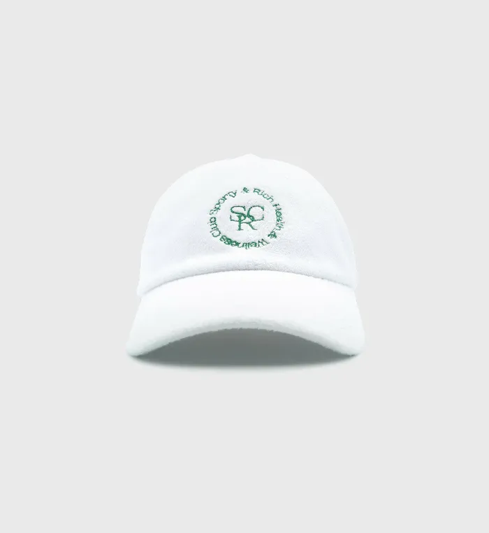 Sporty and Rich Hats Women SRHWC Terry Hat 8211 WhiteKelly Green